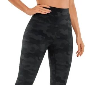 Women's CRZ Yoga Black Camouflage Leggings